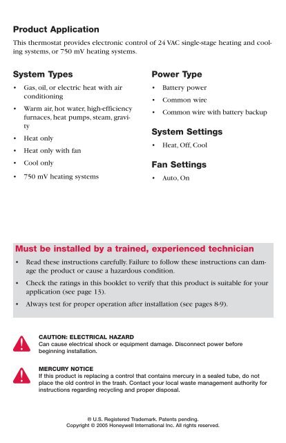 69-1849 - PRO 4110D Programmable Thermostat - Honeywell