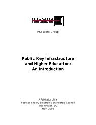 Public Key Infrastructure and Higher Education - PESC