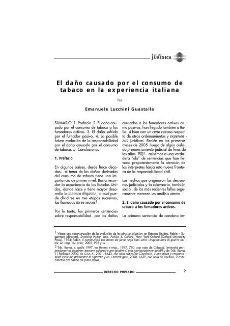 El daÃ±o causado por el consumo de tabaco en la ... - UCES