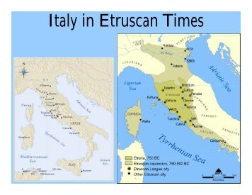 Italy in Etruscan Times - De Anza College