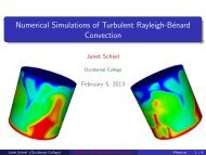 Numerical Simulations of Turbulent Rayleigh-Bénard Convection
