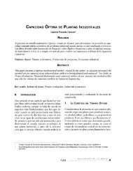 capacidad óptima de plantas industriales - Revista de Ingeniería ...