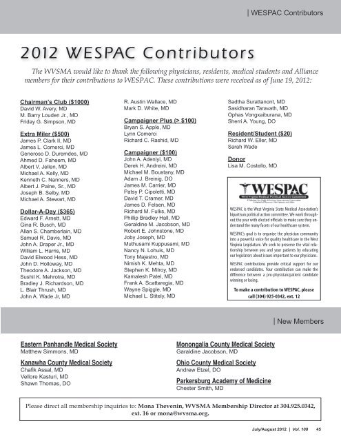 Adam E. Klein, MD - West Virginia State Medical Association