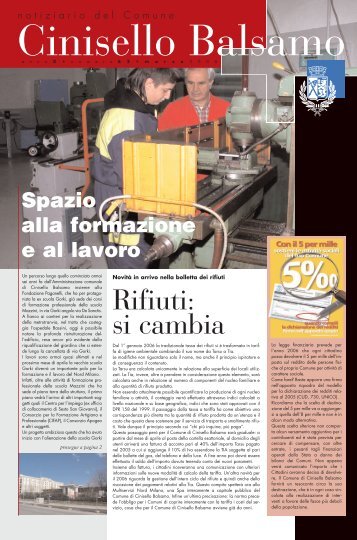 Rifiuti: si cambia - Comune di Cinisello Balsamo