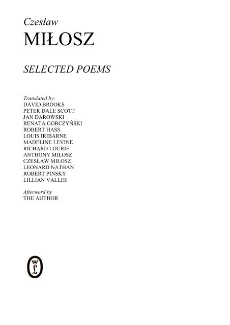 Poezje wybrane - Selected poems