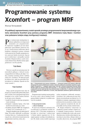 Programowanie systemu Xcomfort â program MRF - Moeller