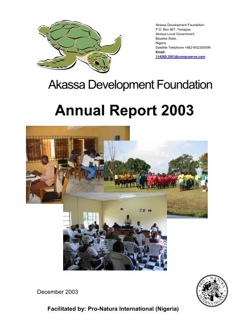 2003 Annual report (707 kb pdf) - pro natura international (nigeria)