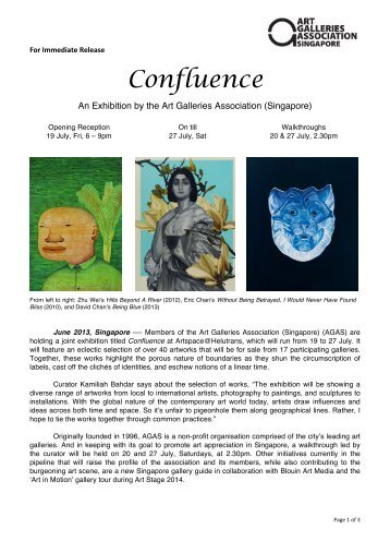 Confluence, Joint Exhibition - Press Release ... - Art Plural Gallery