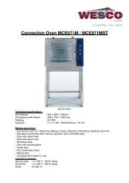 Convection Oven MCE071M / MCE071MST - WESCO-Navy