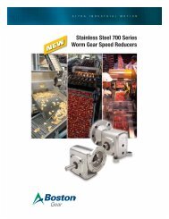 Stainless Steel 700 Series Worm Gear Speed Reducers - Boston Gear