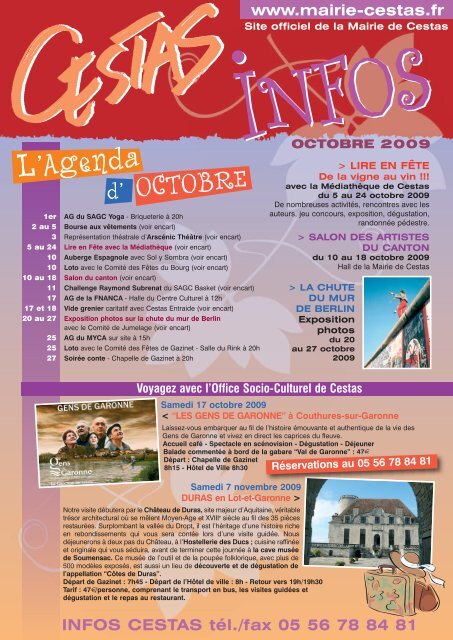 du 5 au 24 octobre 2009 - Mairie de Cestas