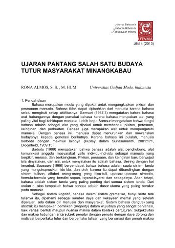 PANTANG DALAM BAHASA MINANGKABAU - Jabatan Bahasa dan ...