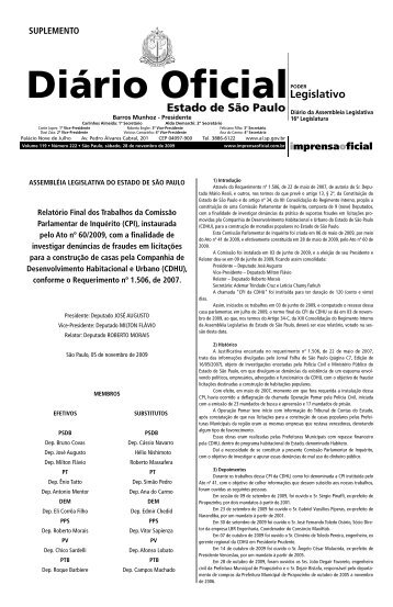 suplemento.indd (1) - Assembleia Legislativa do Estado de São Paulo