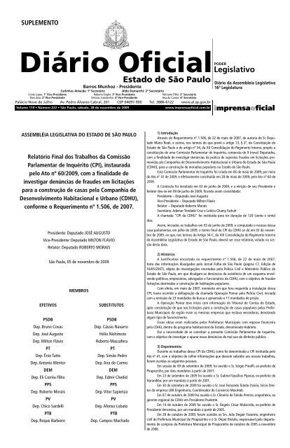 suplemento.indd (1) - Assembleia Legislativa do Estado de São Paulo