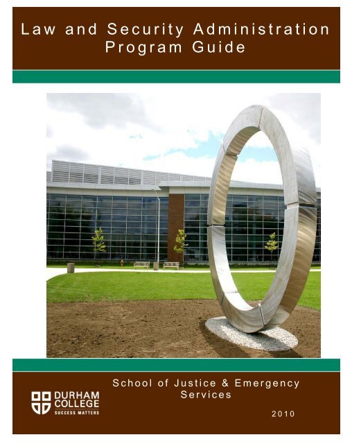 Law and Security Administration Program Guide - Durham College