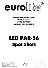 EUROLITE LED PAR-56 Spot User Manual