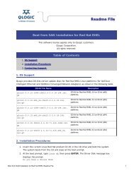 Boot from SAN Installation for Red Hat RHEL Readme File - QLogic