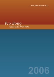 2006 Pro Bono Annual Review - Latham & Watkins