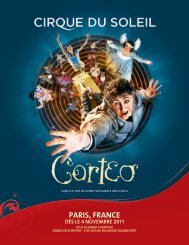 paris, france dÃ¨s le 4 novembre 2011 - Cirque du Soleil