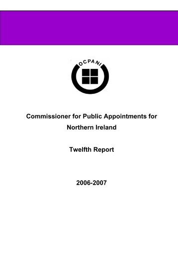 Twelfth Report 2006 - The Commissioner for Public Appointments in ...