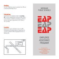 Employee Assistance Program Booklet - Needham Public Schools