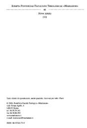 SCRIPTA PONTIFICIAE FACULTATIS THEOLOGICAE «MLARIANUM