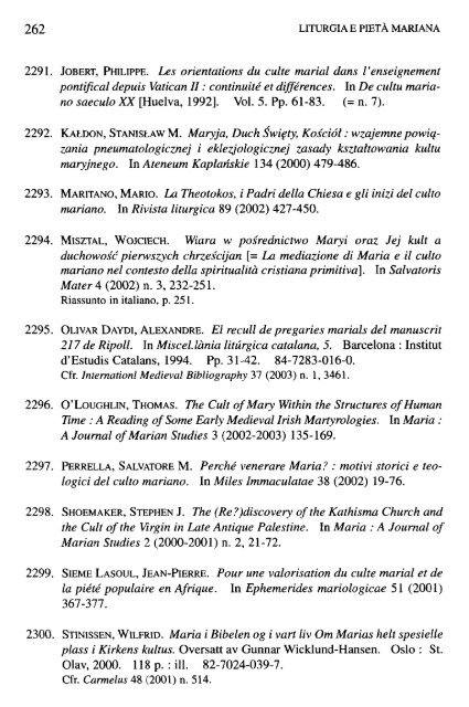 SCRIPTA PONTIHCIAE FACULTATIS THEOLOGICAE «MARIANUM ...