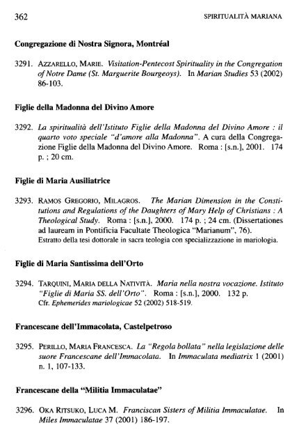 SCRIPTA PONTIHCIAE FACULTATIS THEOLOGICAE «MARIANUM ...