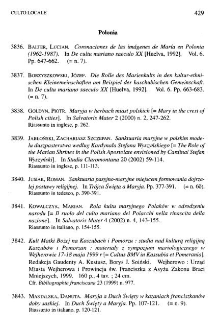 SCRIPTA PONTIHCIAE FACULTATIS THEOLOGICAE «MARIANUM ...