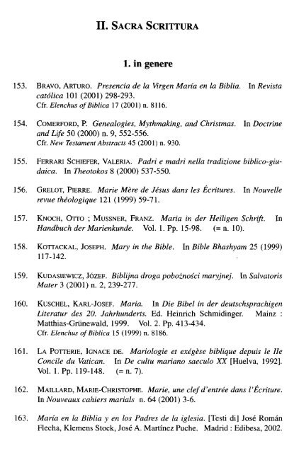 SCRIPTA PONTIHCIAE FACULTATIS THEOLOGICAE «MARIANUM ...