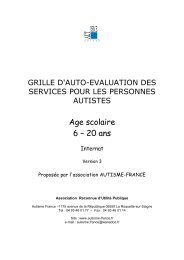 Services enfants internat - Autisme France