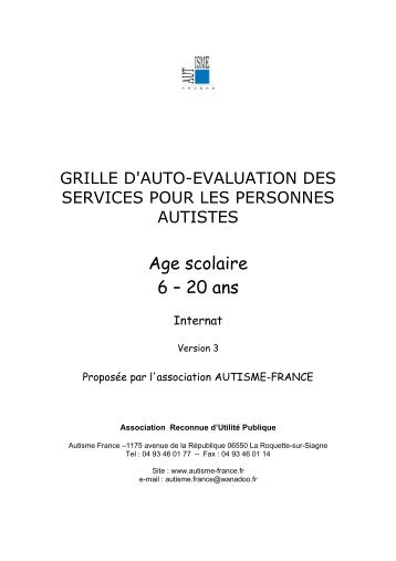 Services enfants internat - Autisme France