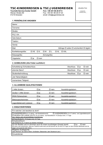 TSC-KINDERREISEN & TSC-JUGENDREISEN