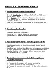 Ein Quiz zu den wilden Knollen - Kartoffelhaus