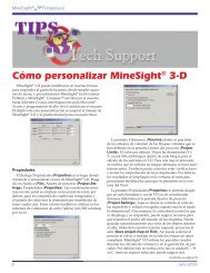 CÃ³mo personalizar MineSightÂ® 3-D
