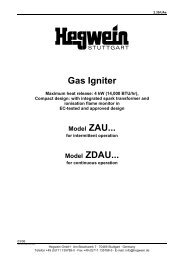 Gas Igniter Model ZDAU... - SES Combustion AB