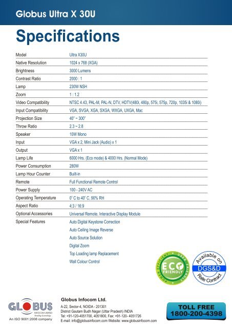 Ultra Series (X30U) - Globus Infocom