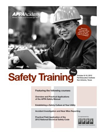 Safety Training Brochure - American Public Power Association
