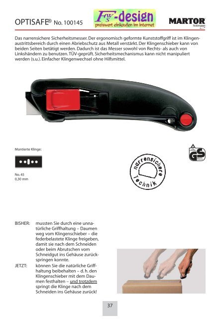 SICHERHEITSMESSER - fws-design