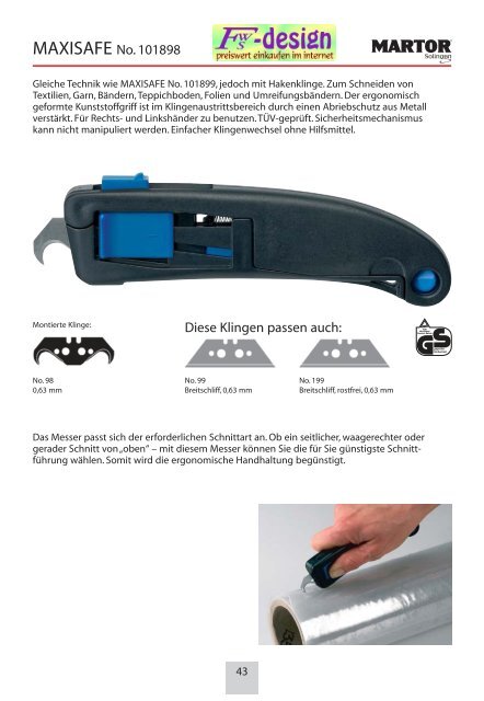 SICHERHEITSMESSER - fws-design