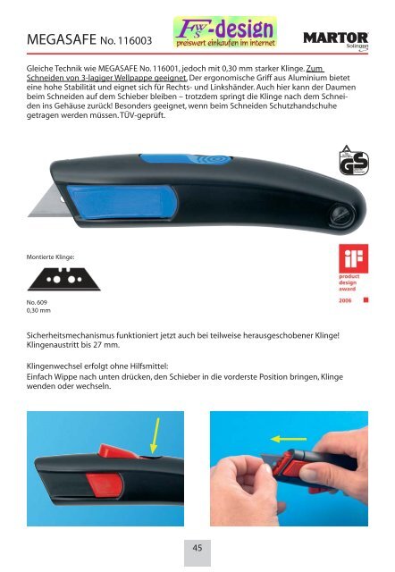 SICHERHEITSMESSER - fws-design