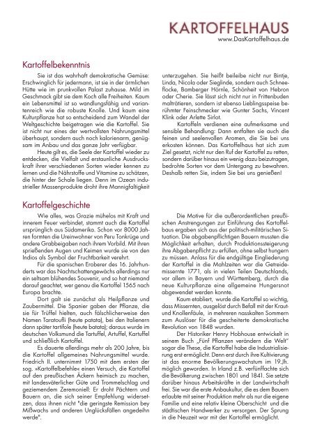 Abendkarte (PDF) - Kartoffelhaus