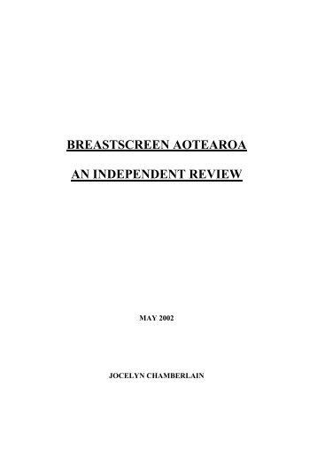 breastscreen aotearoa an independent review - Ministry of Health