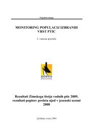 MONITORING POPULACIJ IZBRANIH VRST PTIC ... - Natura 2000