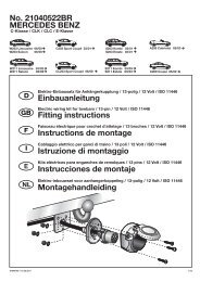 MERCEDES BENZ No. 21040522BR Einbauanleitung ... - Bertelshofer