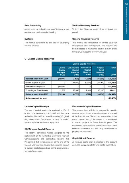 Statement of accounts 2006-07