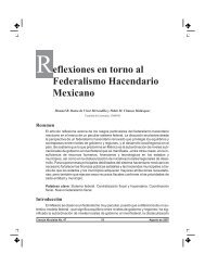 Reflexiones en torno al Federalismo Hacendario Mexicano