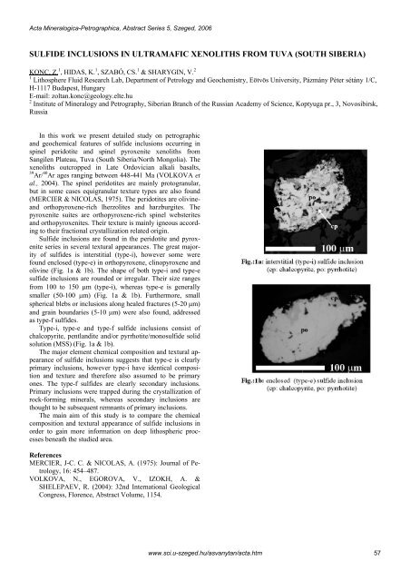 MSCC3 3rd MINERAL SCIENCES IN THE CARPATHIANS ...