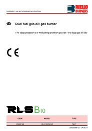 Dual fuel gas oil/ gas burner - Riello Burners