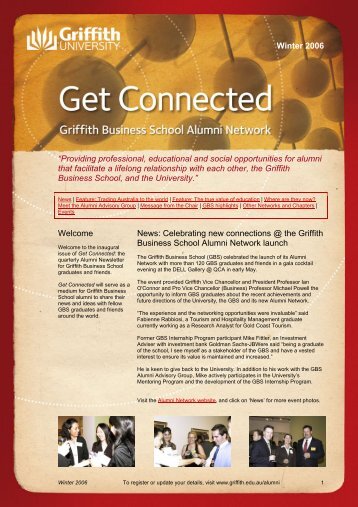 Get Connected newsletter - Winter 2006 - Griffith University